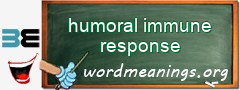 WordMeaning blackboard for humoral immune response